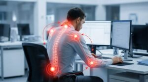 Dân văn phòng bị đau cổ vai gáy do đâu?
